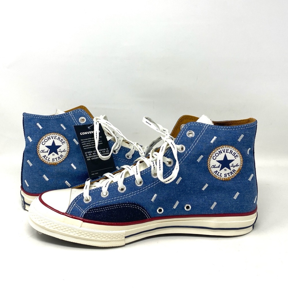 💖MEGA SALE💖Converse 171064C Chuck 70 Hight Blue White Black Women’s Size - Picture 3 of 8